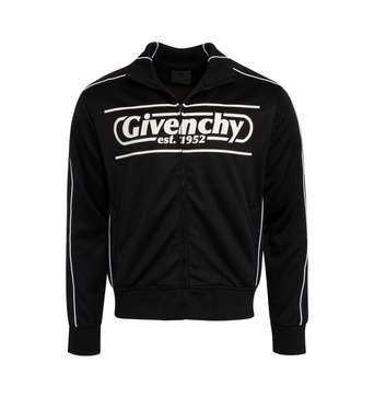 GIVENCHY Men's Black Silky Piping Tracksuit for FW23