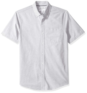 Amazon Essentials Men's Slim-Fit Short-Sleeve Pocket Oxford Shirt