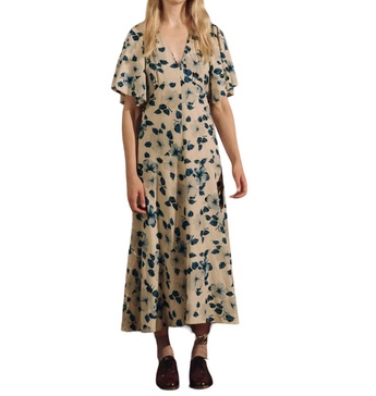 crescent maxi dress in deep meadow floral