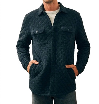 epic quilted fleece cpo jacket in black heather