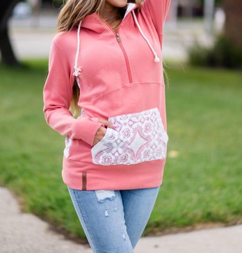 halfzip sweatshirt in burning love