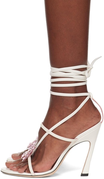 SSENSE Exclusive White Butterfly '105 Heeled Sandals