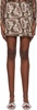 Brown Tencel Mini Skirt