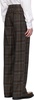 Brown SOE Check Wrap Trousers