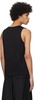 Black Double-Pleated Tank Top