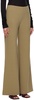 Khaki Wide Bootcut Trousers