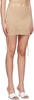 Beige Cutout Miniskirt