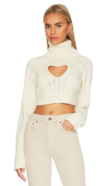 Vera Cropped Cut Out Sweater