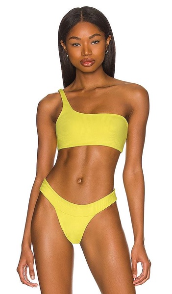 Everly One Shoulder Twist Bikini Top