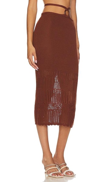 Sachi O Ring Midi Skirt