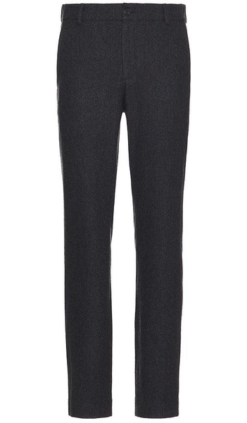 Wool Flannel Herringbone Trouser