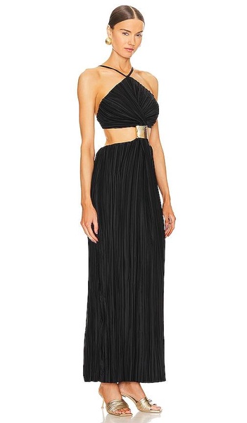 Mitra Sleeveless Halter Gown