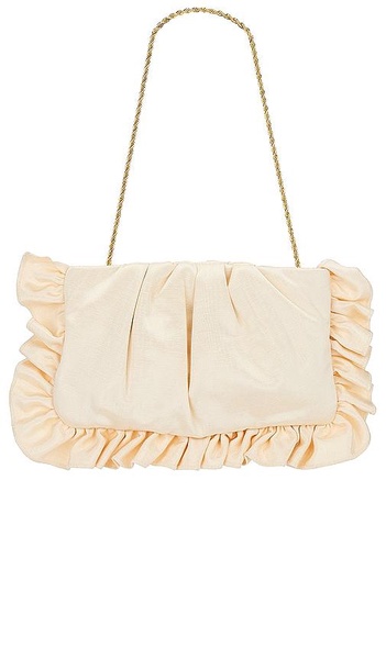 Mavis Ruffle Trim Flat Clutch