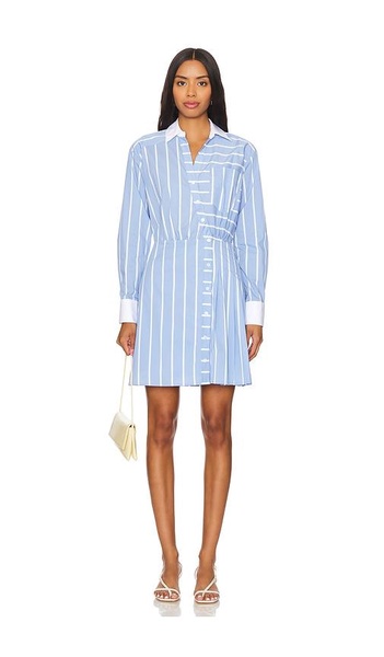 Poppe striped cotton-blend shirt dress