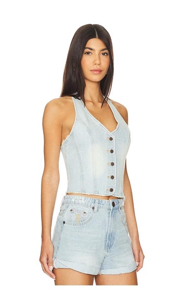 Denim Halter Top