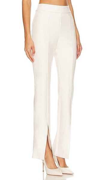 Faux Suede Split Front Pant