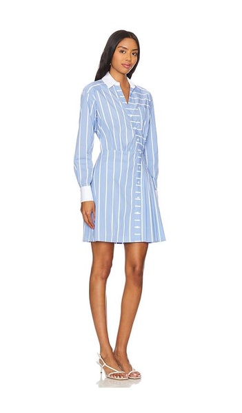 Poppe striped cotton-blend shirt dress