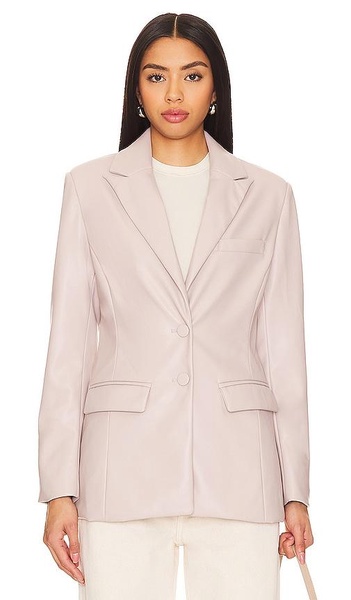 Aria Faux Leather Blazer