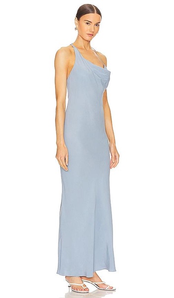 Asymmetrical Drape Maxi Dress