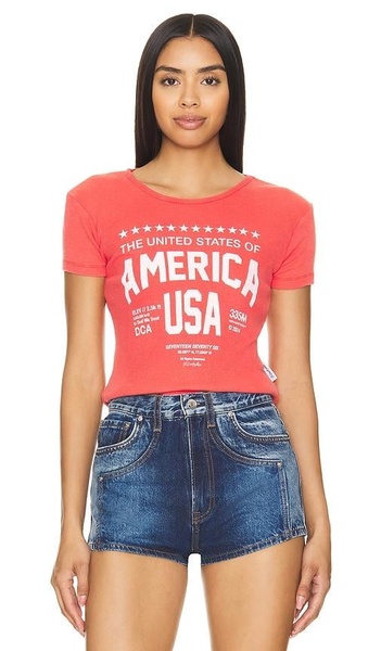 Welcome To America Baby Rib Tee Shirt