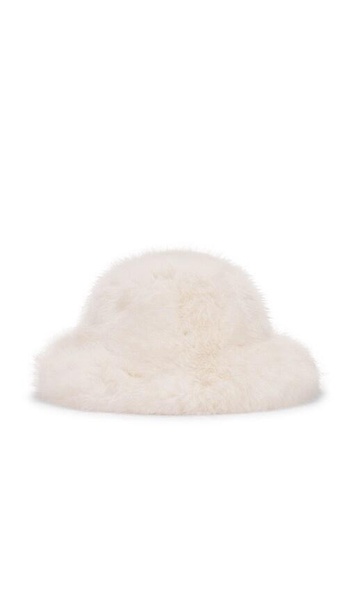 FAUX FUR RIMMED HAT