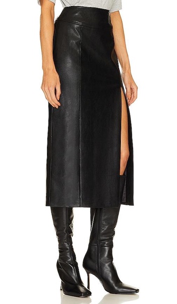 Dante Faux Leather Midi Skirt