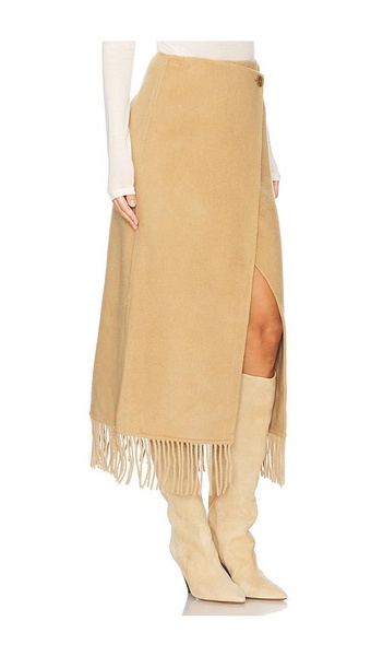 Hannah Fringe Wrap Skirt