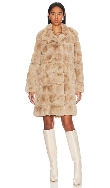 x REVOLVE Faux Fur Long Coat