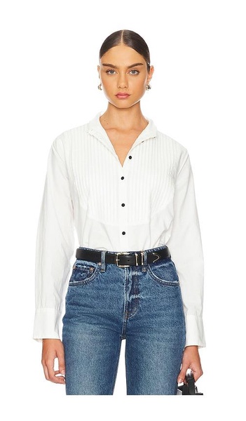 The Pleated Tux Top