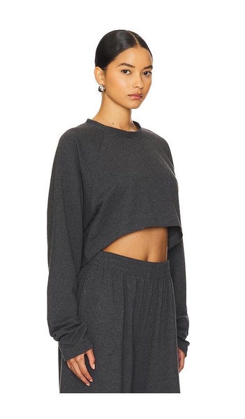 Oversized Raglan Sleeve Cropped Top