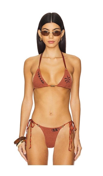 Embroidered Knit Bikini