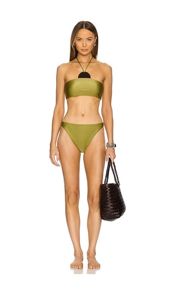 Mobile Applique High-leg Bikini Set