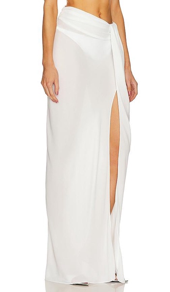 Asymmetric Waist Maxi Skirt