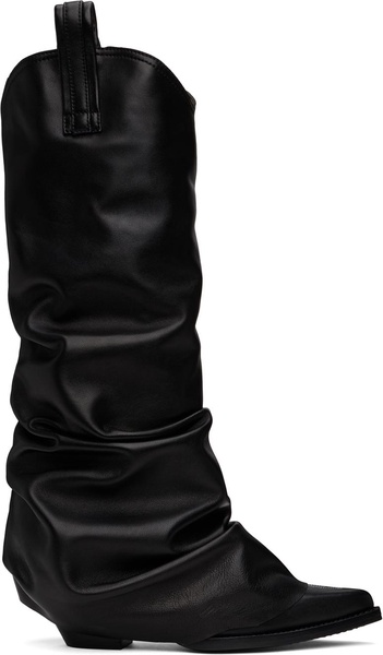 Black Mid Cowboy Sleeve Boots