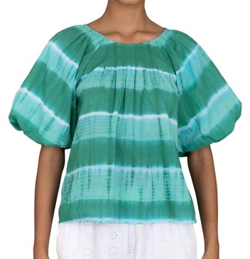 oana top in hand tie dye emerald