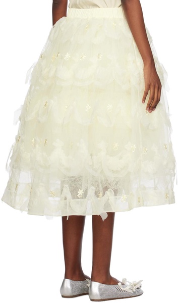 Off-White Layered Cake Midi Skirt