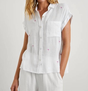 whitney short sleeve top in palm