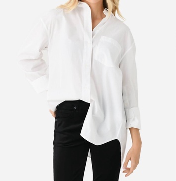 cocoon shirt in optic white