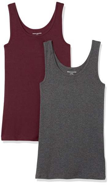 Amazon Essentials Women's Slim-Fit Tank, Pack of 2