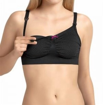 seamless nursing bra in black