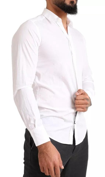 Elegant White Cotton Shirt MARTINI