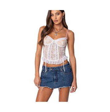 Women's Nicolette Sheer Lace Corset