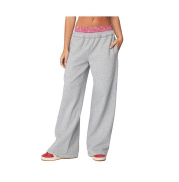 Women's Gingham Boxer Detail Sweatpants