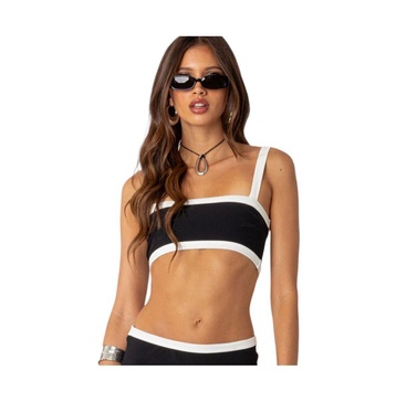 Women's Sutton contrast ribbed Bra top