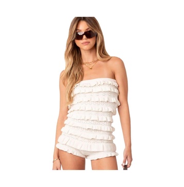 Women's Robin Ruffle Knit Romper