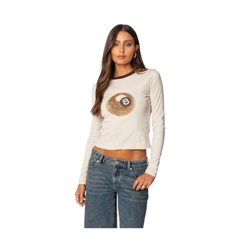 Women's Leopard 8 Long Sleeve T Shirt