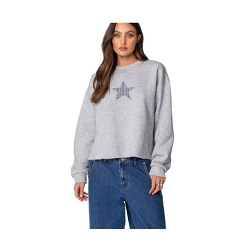 Women's Gingham Star Sweatshirt