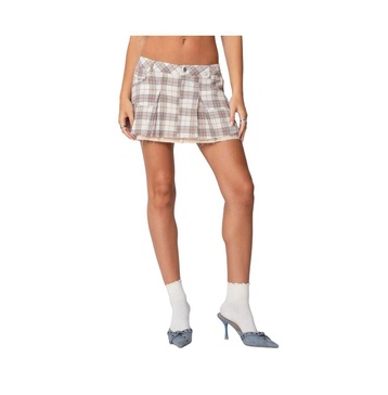 Women's Roni Plaid Pleated Mini Skirt