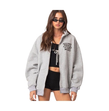 Women's Everything's ok zip up oversized hoodie