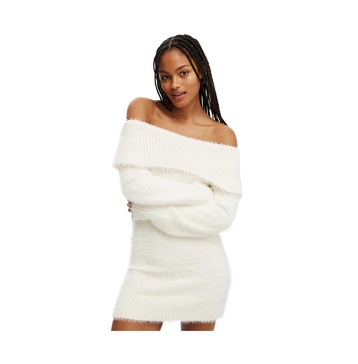 Women's Faux Off Shoulder Sweater Dress